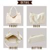 LeafIn Canvas Tote Bag, Large Capacity, A4 Size, Men's and Women's Eco Bag, Solid Color, Stylish and Durable Shoulder Bag, Perfect for Commuting,