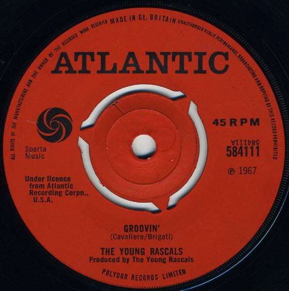 

7inch Record YOUNG RASCALS - Groovin 584111 Atlantic 1967 UK Rock Used