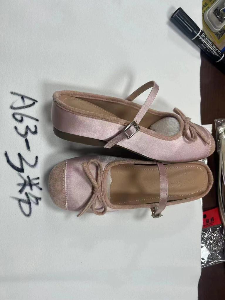 Women's Inner Higher Half Slip Bowknot Ballet Shoes One Strap Baotou Sandals