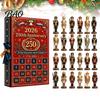 Kids Christmas Gift 2026 Nutcracker Advent Calendar, 24-Day Retro Soldier Figure Countdown Set, 2D for Children Flat Acrylic Tree Hanging Decor,