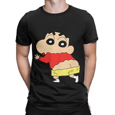 Crayon Shin-chan  T-Shirt Summer  100 Cotton T Shirts For Men Leisure Casual Tshirt Short Sleeve Aesthetic Clothes