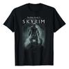 Videospiel-T-Shirt Skyrim Dragonborn in Silhouette