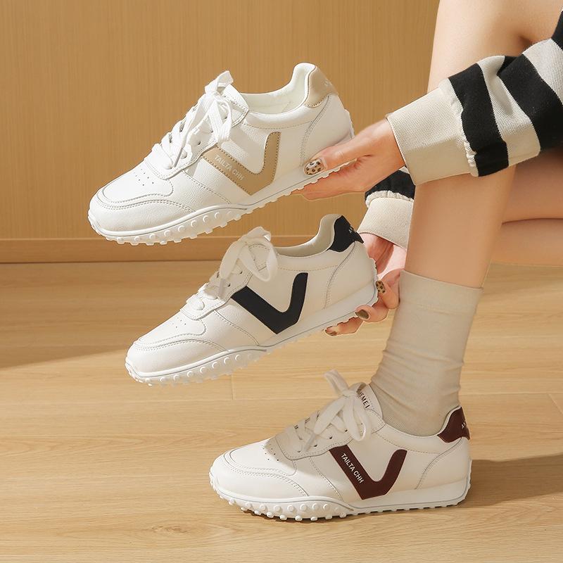 2025 New Women Motion Little White Shoes PU Comfort Women Casual Shoes Outdoors Sneakers Soft Non-slip Sneakers Zapatos De Mujer