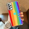 Rainbow Gradient Love Desgin Plating Phone Case For Samsung A17 A07 A37 A57 A16 A56 A15 A55 A14 A54 A13 A53 A26 A36 A25 A35 A24