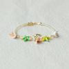 Handmade Seashell & Crushed Stone Bracelet with Lobster Clasp - Perfect Summer Travel Souvenir