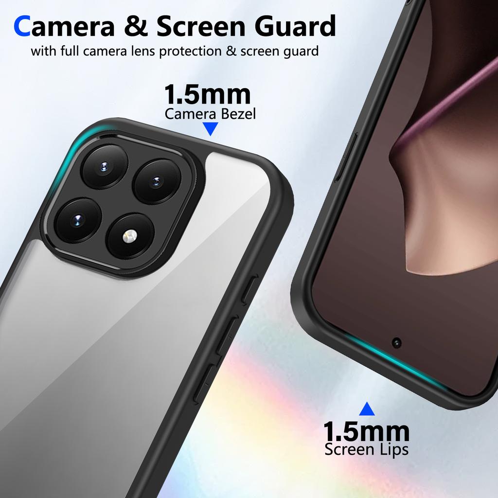 For Xiaomi 15T 5G Case Air Cushion Shockproof Silicone TPU Bumper Clear Matte Back Cover Hard Case for Xiaomi 15T Xiaomi15T 2025