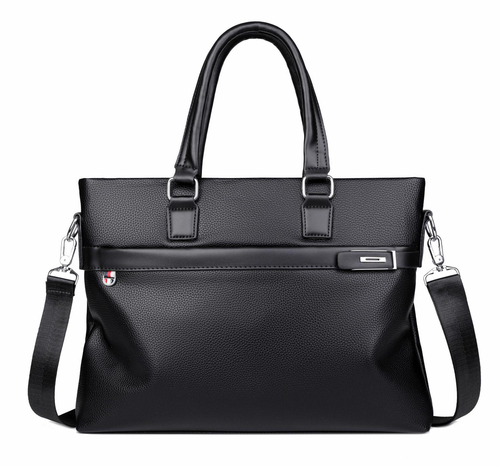 

Men s High-end Leather Convertible Briefcase - Shoulder, Crossbody, and Laptop Bag 14-inch