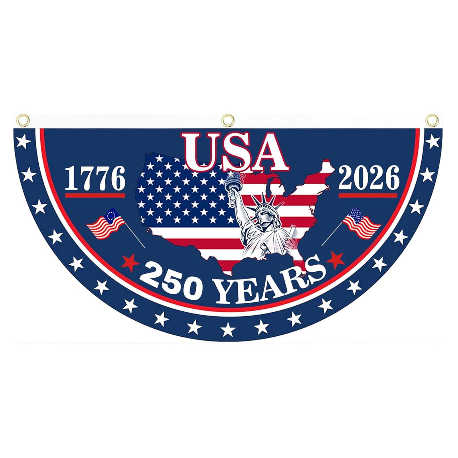 

0th Anniversary American Flag Garden Decoration Flag One Size