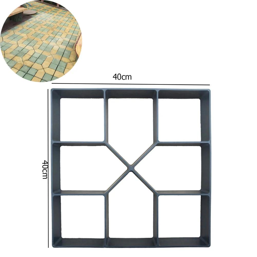 6 Types Garden Walk Pavement Concrete Mould DIY Manually Paving Cement Brick Stone Road Concrete Molds For Home Yard Garden