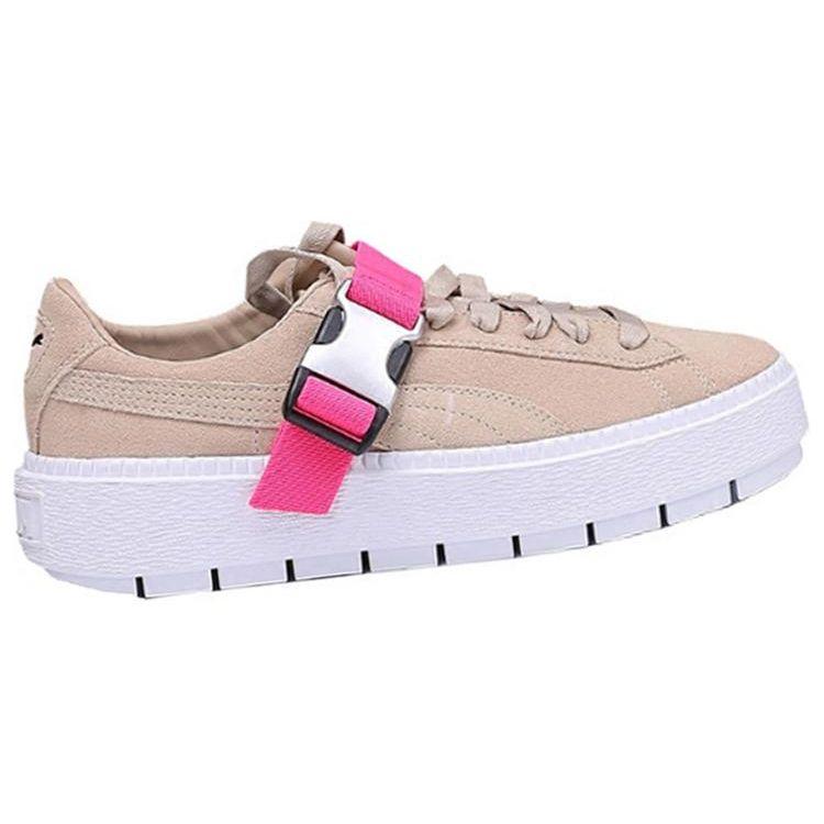 Fenty X Puma  Platform Trace Buckle Cement Pink Women Sneakers Brown White 367451-02