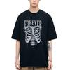 Hip hop men T-shirt Skeleton frame street short sleeve Black T Shirt High quality Loose Breathable Short sleeve New Fashion Tops