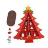 Vintage Wooden Christmas Tree Ornament Desktop Diy Mini Pine Tree with Mini Ornament for Xams Home Decor