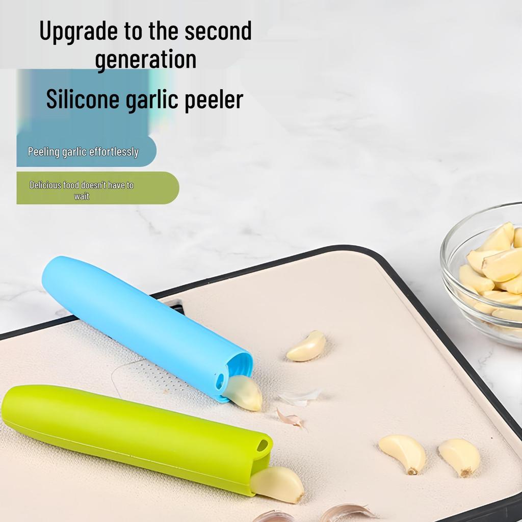 Silicone Garlic Peeler: Automatic, Sealed Bottom Kitchen Gadget for Effortless Garlic Clove Skin Removal