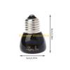 F26C Black Ceramic Heat Emitter Reptiles Heat Lamp Bulb No Light 25W/50W/75W/100W