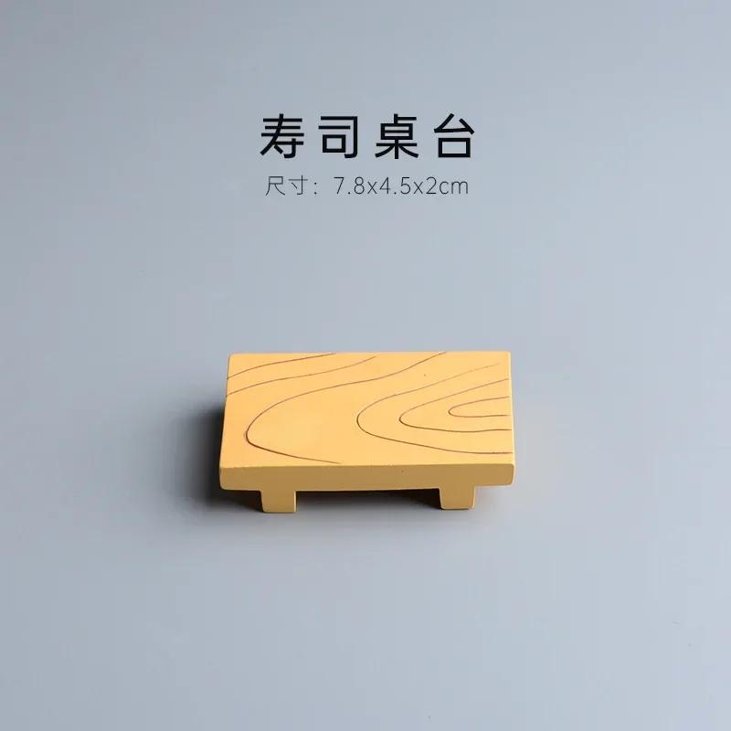 ZAKKA Miniatures Sushi Cute Cat model Resin Handicraft Desktop Ornaments Decor Crafts Figurines Scene Photography Props Toys