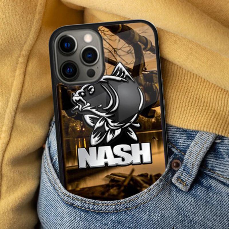 Nash Fishing Logo Soft Phone Case for iPhone 17 Air 16e Pro max 15 Pro 13 14 Plus 11 12 MagSafe Magnetic Coque iPhone 13pro