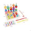 Wooden Beads Sequencing Toy Set Lacing for 2 3 4 5 Year Old Boys Girls fishing and carrots