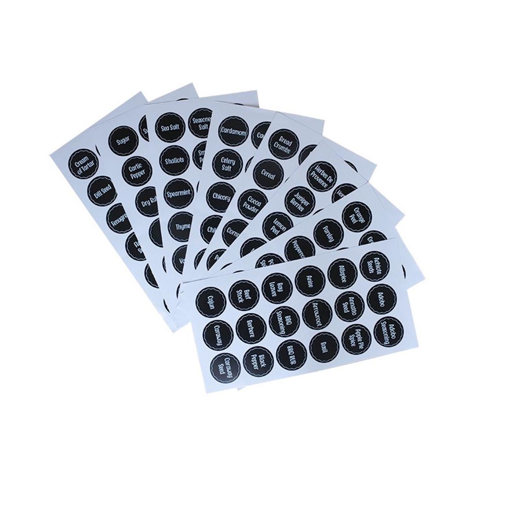 Kitchen Food Pantry Seasoning English Label Sticker