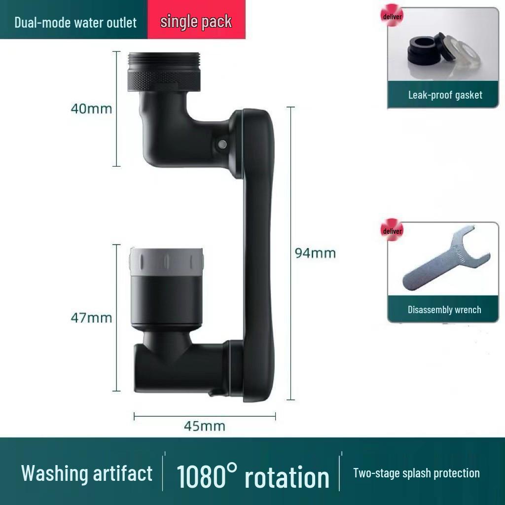 Universal Kitchen Faucet Extension Arm with Anti-Splash Aerator