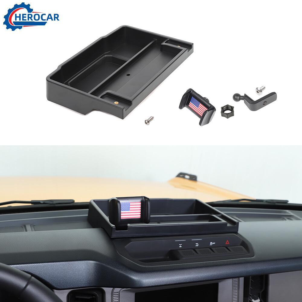 Dashboard Phone Holder Cell Phone Mount Stroage Organizer Box For Bronco +