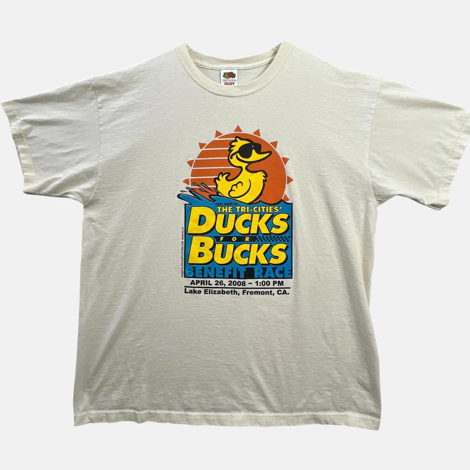 Vintage The Tri Cities Ducks For Bucks T Shirt Mens XL Graphic Tee Fremont CA 3XL