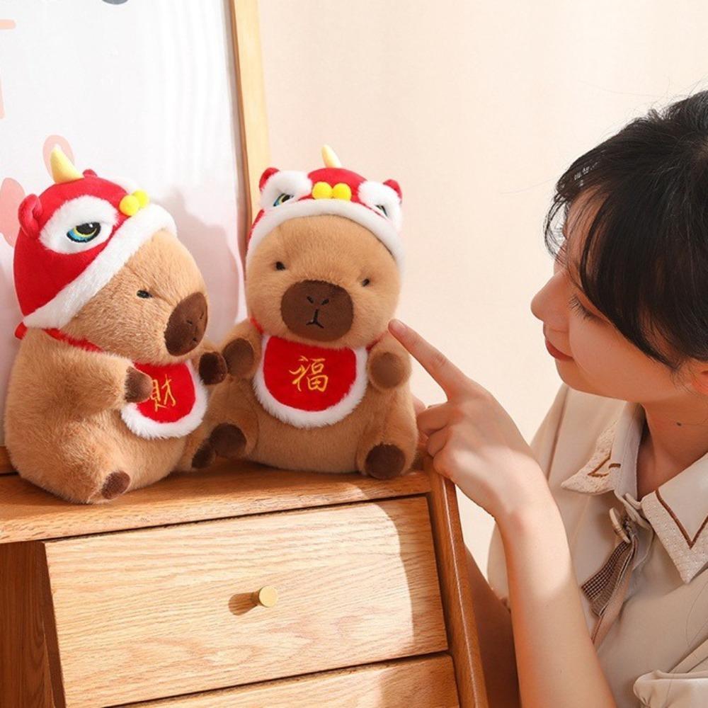 Blessing Capybara Plush Doll Dress Up Capibara Fluffty Doll Capybara Plush Toy  Christmas Toy