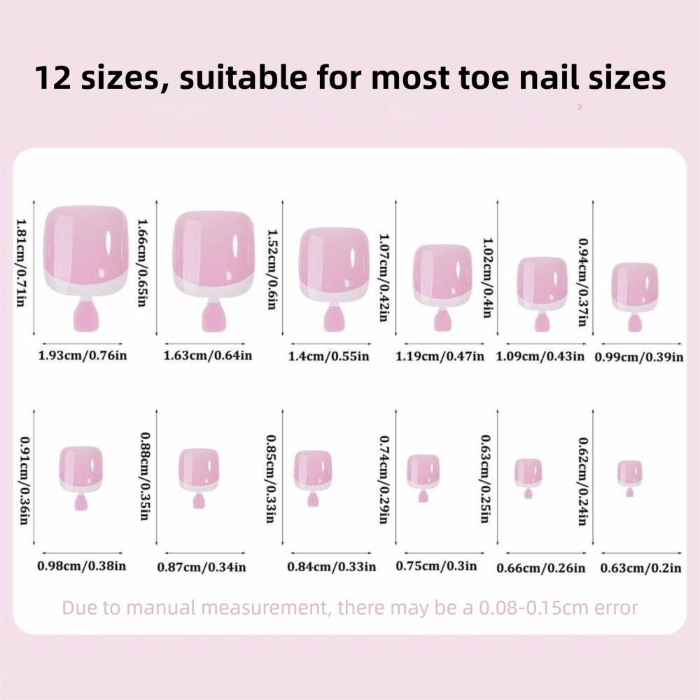 120Pcs Glossy Women Fake Toe Nails Nude Toe Nail Tips New Fake Toenails