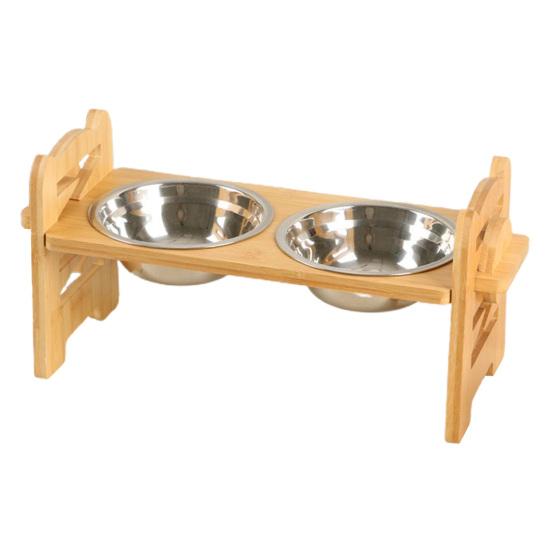 Elevated Cat Bowl Stand Comfortable Feeding Position Adjustable Height Anti-spill for Healthy Eating Habits