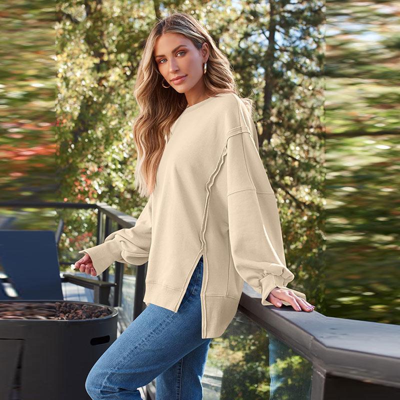 Womens Oversized Sweatshirts Hoodies Crewneck Shirts Fall Outfits Fashion Teen Girls Winter Clothes