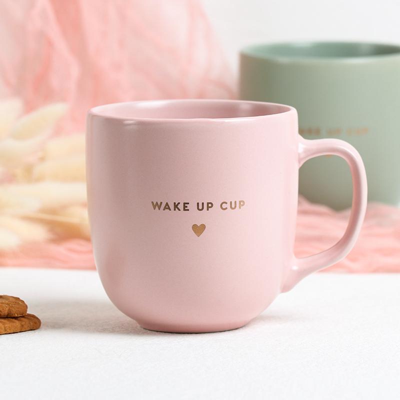 

12oz Elegant Matte Frosted U-Shaped Large Belly Cup Eco-Friendly Porcelain Ceramic Mug Ideal for Coffee Tea at Office and Home 301-400ml розовый