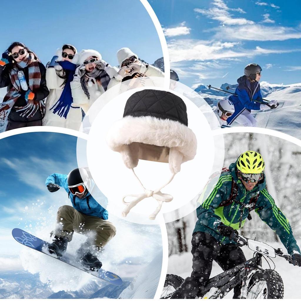 Winter Trapper Hat Thickened Headgear With Ear Flaps Winter Hat For Cold Protection Hiking Commuting Riding Traveling Indoor