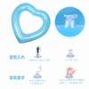 Inflatable Swimming Ring, 120cm, for Adults and Children, Ninonly, Heart-shaped Float, Glittery, Air Pump Included, Cute, Perfect for Summer Vacation