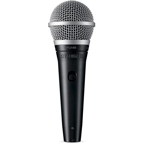 Shure Dynamic Vocal Microphone PGA48-XLR with XLR and Phone Cables