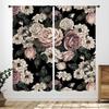 Mexican Flowers Curtains,Traditional Mexico Style Colorful Floral Cinco De Mayo Dia De Los Muertos Boho Botany Rustic Style