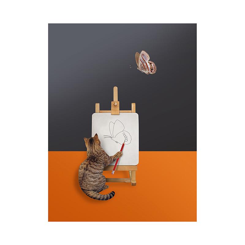 Animals Art Abstract Giraffe,Elephant,Zebra,Cat Poster Decor Poster Canvas Painting Wall Pictures Home Decor