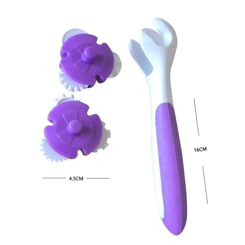 Fondant Strip Ribbon Cutter Sugarcraft Tool Cake Rolling Pin Embosser Roller Set