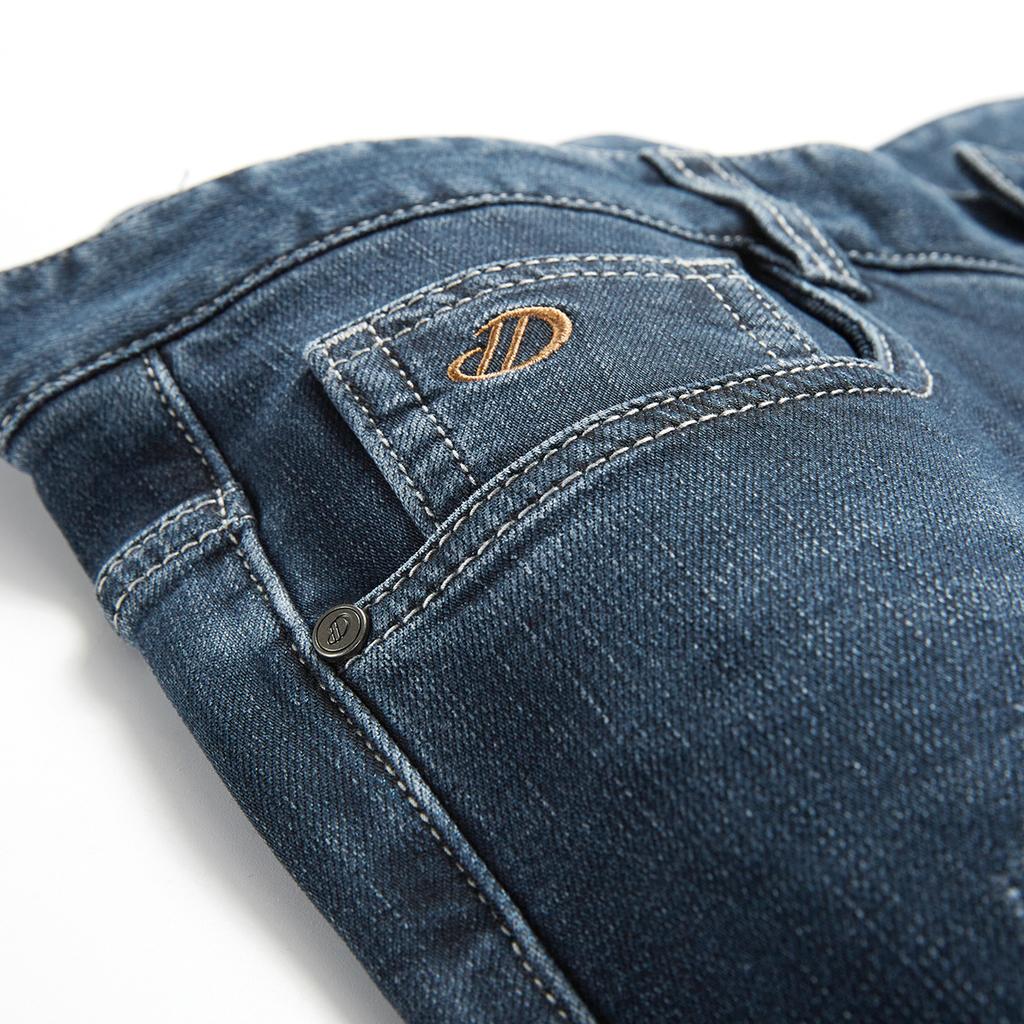 Micro Elastic Mid Waist Jeans Men's Pants Look Slim Straight Leg Pants Men's Versatile Casual Pants Men