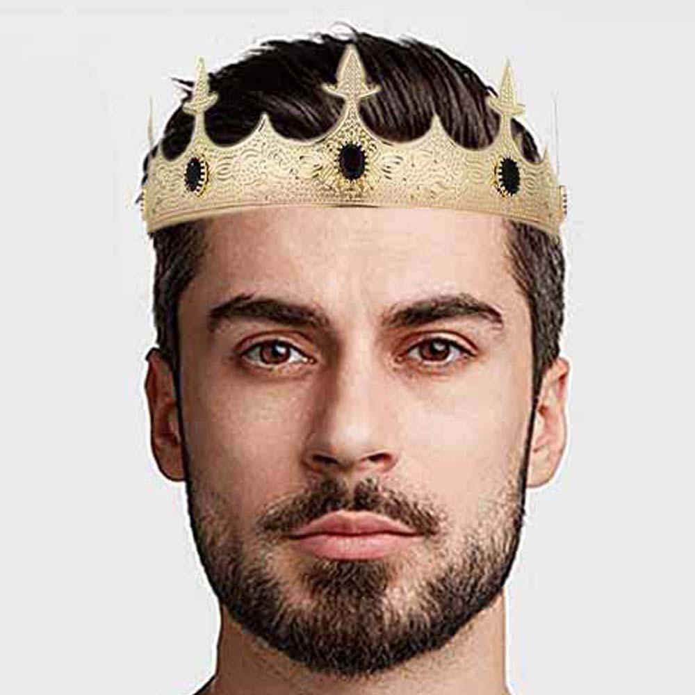 Elegant Baroque Crown Antique Bronze Prince Rhinestone Tiara Luxury Ancient Greece Tiara  Women