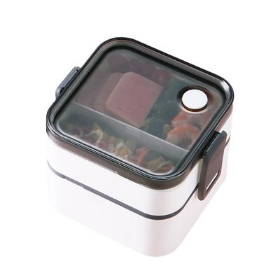 Portapranzo Doppio Strato a Prova di Perdite ABS Mantenimento Caldo Isolamento Termico Porta Pranzo Cucina