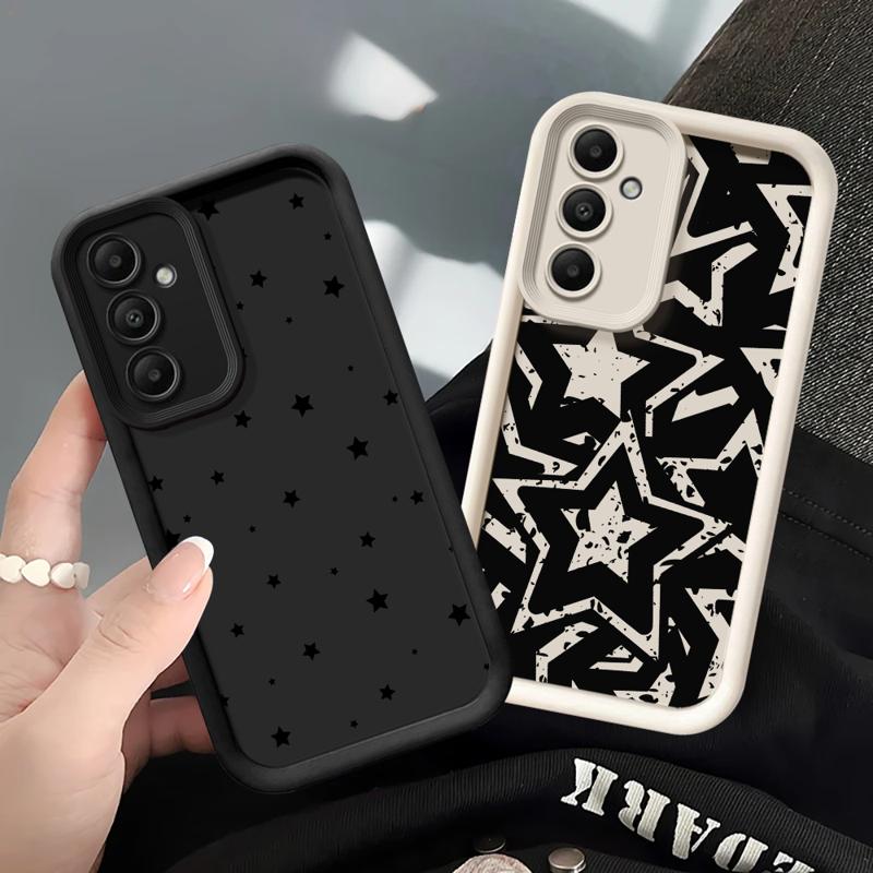 phone case for Samsung Galaxy A55 A52 A33 cases A24 A15 A12 A23 A22 5G A54 A52s A53 A14 funda Cover Pentagram Art Star Moon Cool