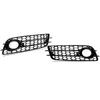 1 Pair Honeycomb Front Fog Light Grille Cover Bezel Trim Frames Left And Right Side Compatible For A4 B8 S-Line 2008-2012 8K0807682C 8K0807681C