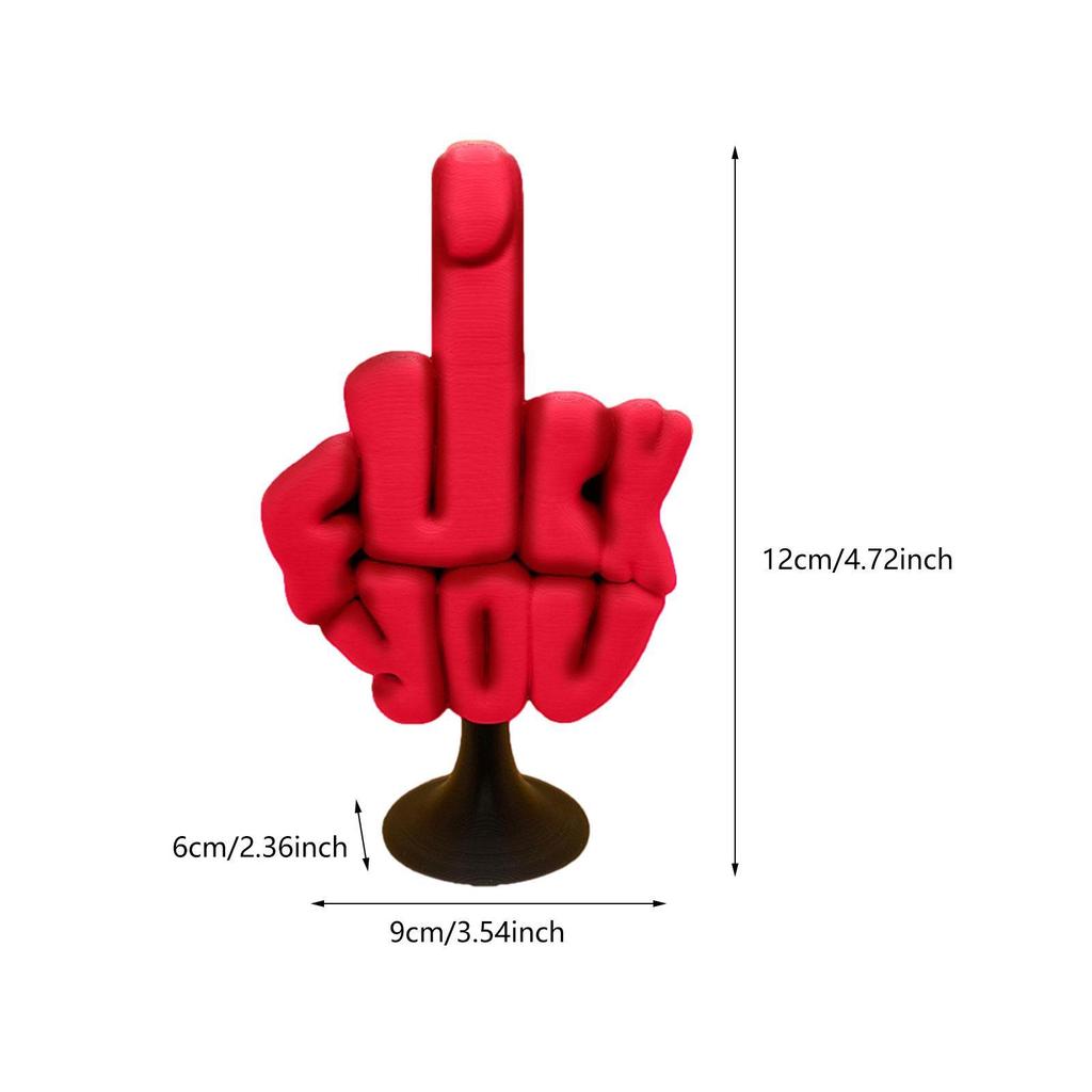 Middle Finger Decor Crafts Middle Finger Statue for Fireplace Window Desktop