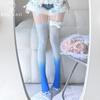 Internet Celebrities Gradually Change Color Open Stockings Sexy Thin Black Silk Velvet Anti-Hook Silk Babes Knee Socks Y2K Wind