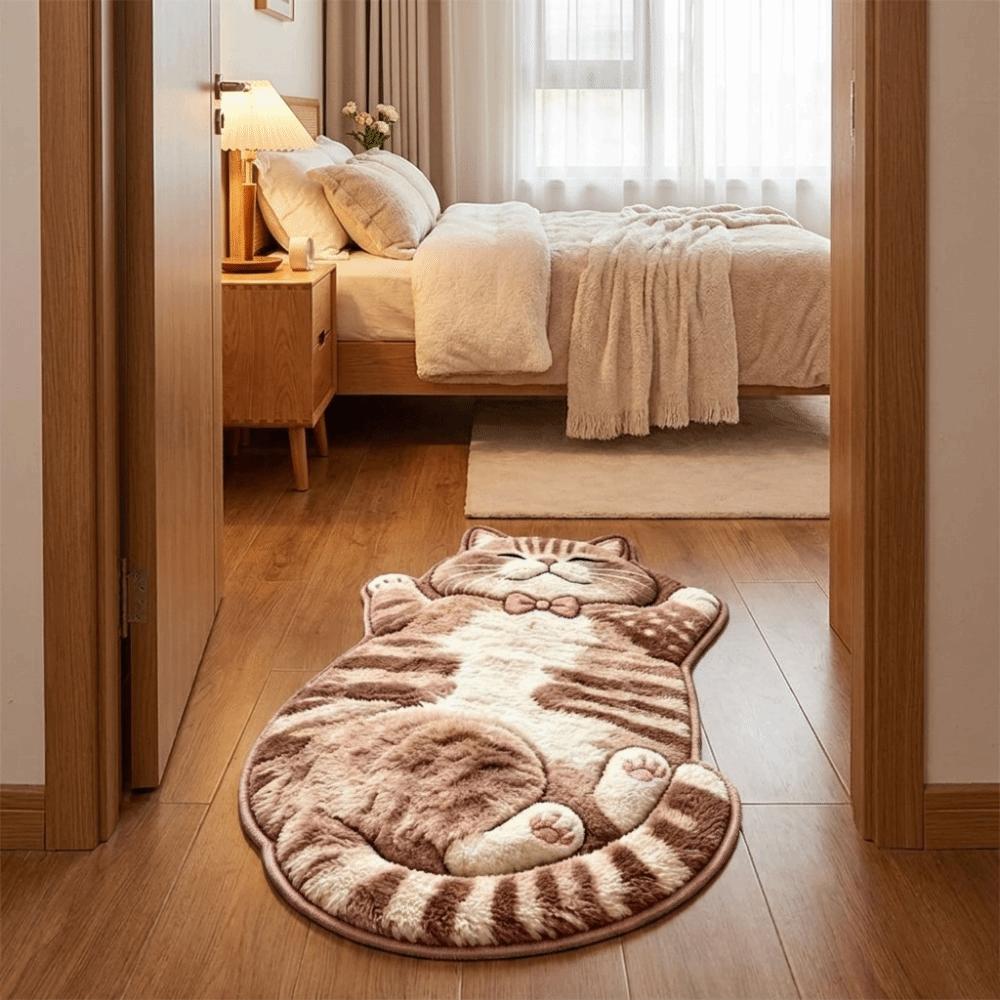 Anti-fouling Home Decor Carpet Non-Slip Cartoon Carpet Cute Cat-Shaped Area Rug  Living Rooms