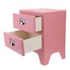 Nightstand Creative Vintage Bedside Table with 2 Storage Drawers for Bedroom Living Room Sofa