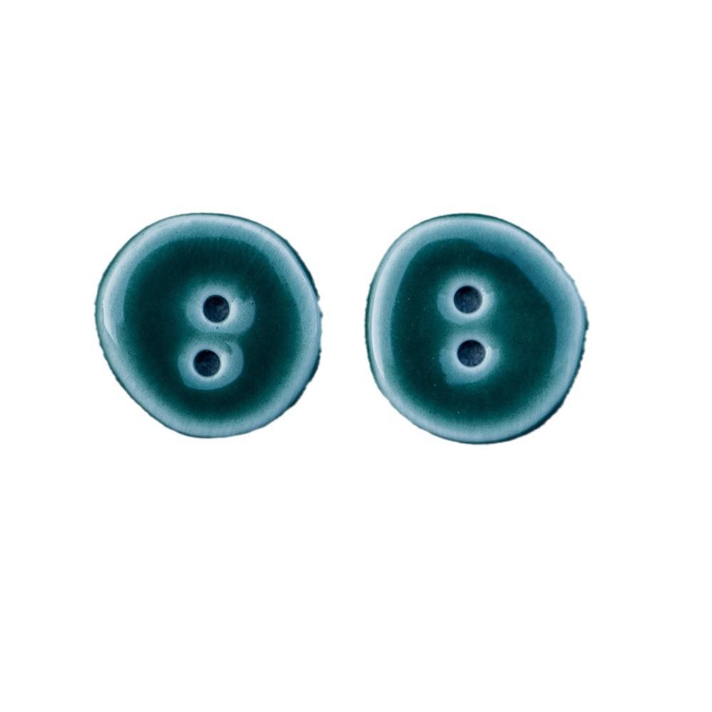 20mm Irregular Round Ceramic Buttons for DIY Crafts & Clothing Accessories