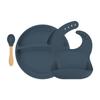 Silicone Baby Feeding Set 3 pieces 6m+ Blue MinikOiOi