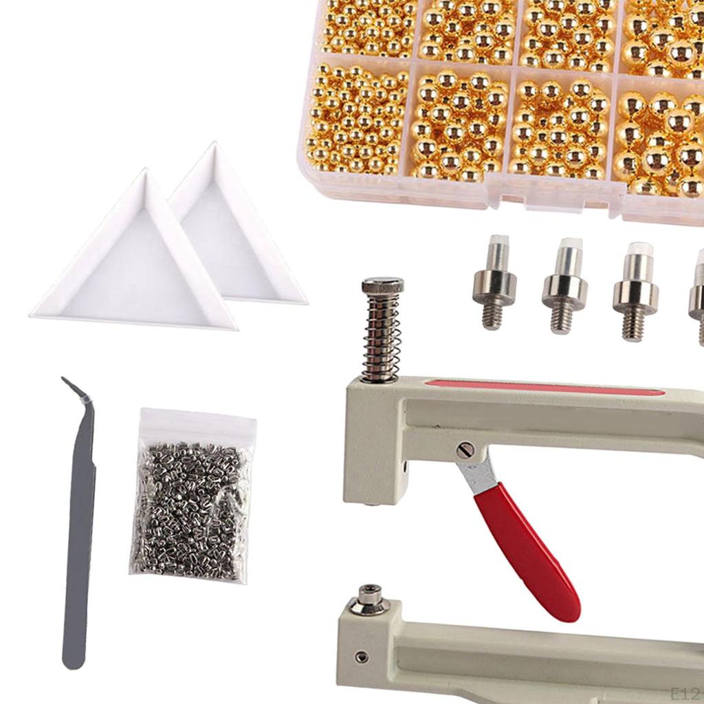 Hand Press Pearl Setter Tool Beads Punching Machine Handmade Setting