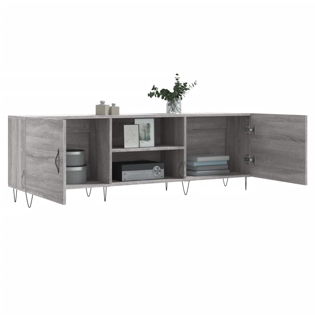 vidaXL TV-Schrank Grau Sonoma 150x30x50 cm Holzwerkstoff