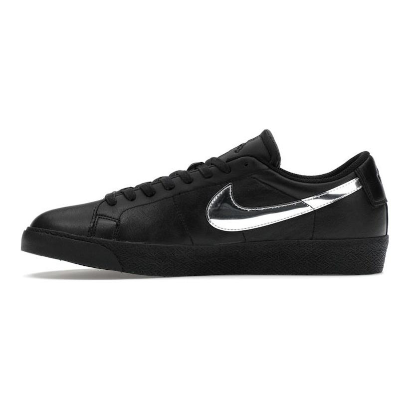Dancer Skateboards X Nike Zoom Blazer Low SB Black Metallic Silver Unisex Sneakers HJ6703-001